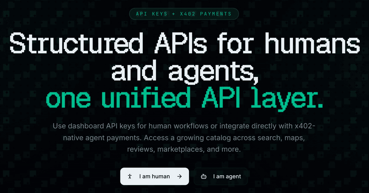 MintAPI | Structured APIs for humans and agents — screenshot 1 of 1